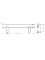 Бортик безопасности для двухъярусной кровати Дана, из массива сосны, белый воск