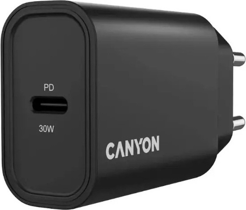 Зарядное устройство Canyon OnCharge 30CL Max CNE-CHA30CLB USB Type-C 30 Вт черный