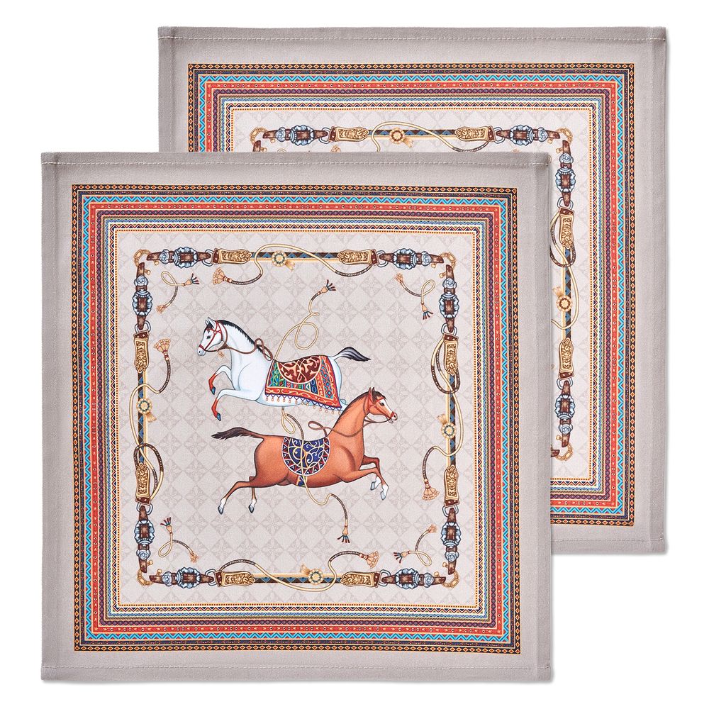 НАБОР САЛФЕТОК 2 ШТ "PASSAGE",40Х40СМ, 100% ХЛОПОК, КАПУЧИНО,ТВИЛ