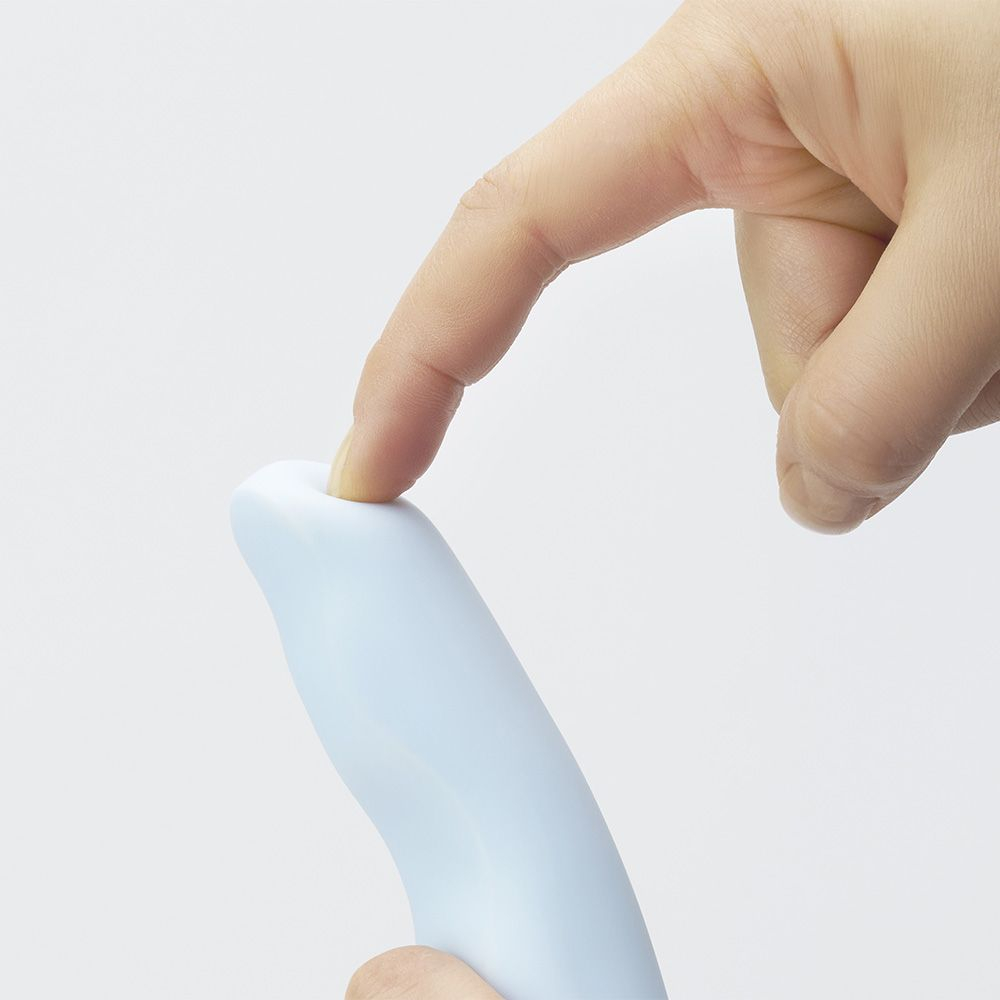 Голубой вибратор iroha Fit Minamozuki - 17,7 см. (Цвет: голубой)