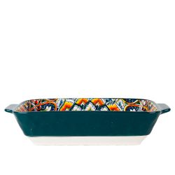 Блюдо для запекания "Arabesque" (зеленый) 22,5*12,5*5см v=600мл. (фарфор) (min9) (транспортная упако