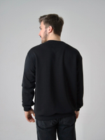 Свитшот мужской черный Город Горький "Желтый Олень" вышивка