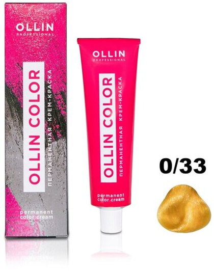 OLLIN COLOR 0/33 корректор желтый 100 мл Перманентная крем-краска для волос