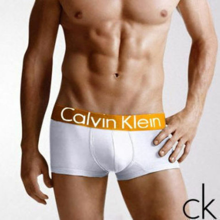 Мужские трусы боксеры Calvin Klein Steel Golden White