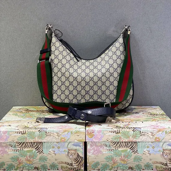 Мужская большая сумка через плечо Gucci Attache бежевый