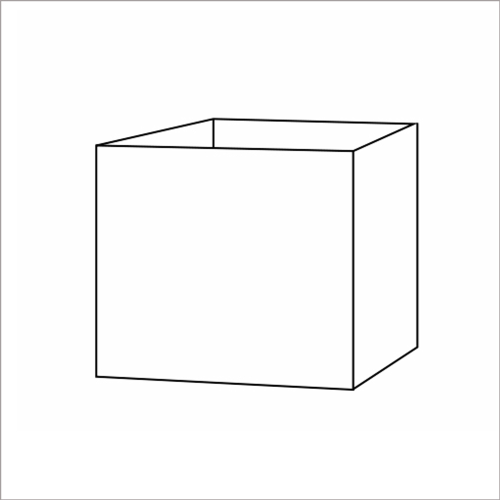 Кашпо, коллекция Concrete (Midnight), форма CUBE