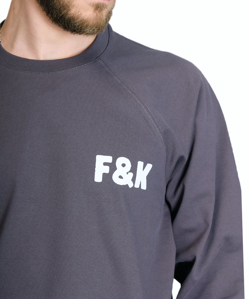 Лонгслив Hardlunch F&K темно-серый