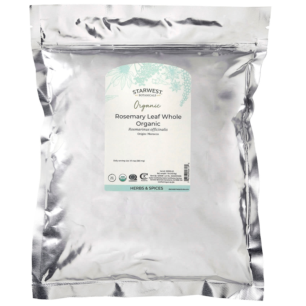 Starwest Botanicals, Цельный натуральный лист розмарина, 1 фунт