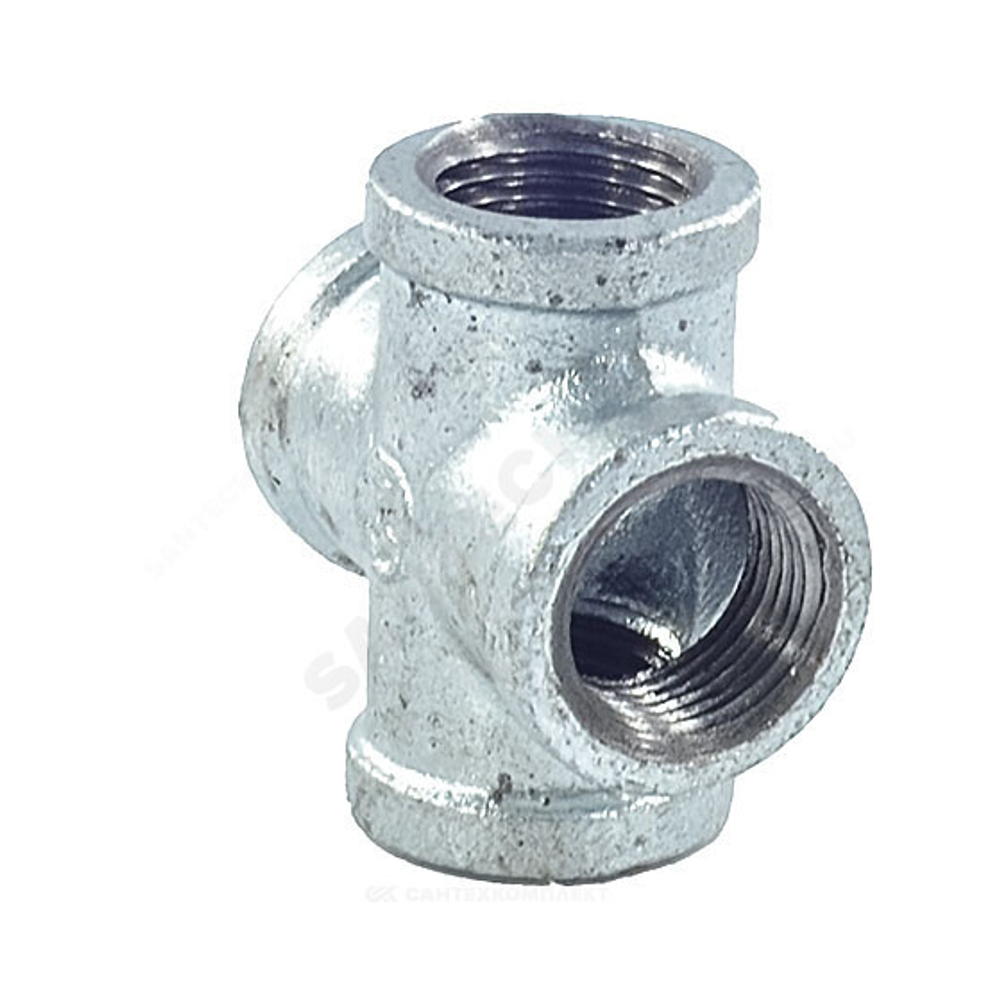 Крест прямой чугун оц Ду 40 (1 1/2") ВР/ВР Fittex PLUS