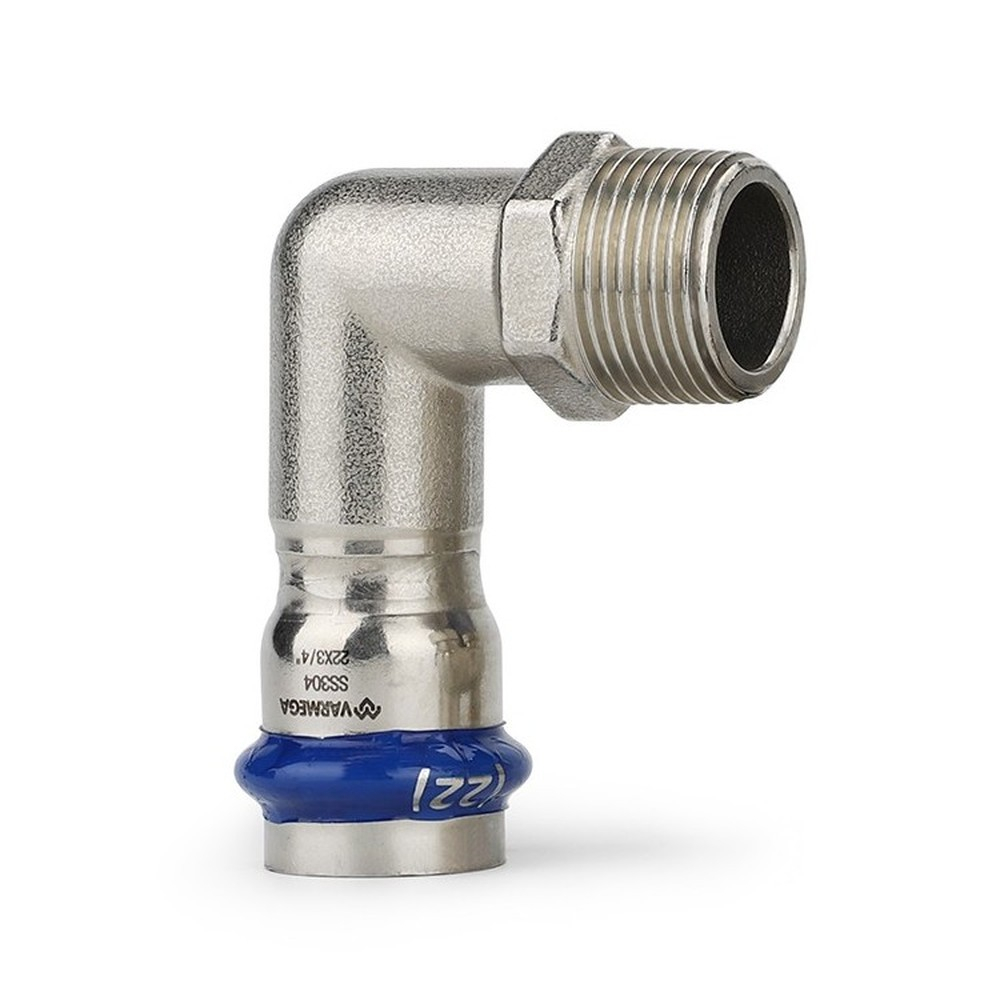 Угольник VARMEGA раструбный Inox Press НР 22x1/2"