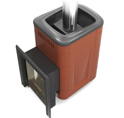 Банная печь ПБ Уренгой Мини 2018 Carbon БСЭ терракота