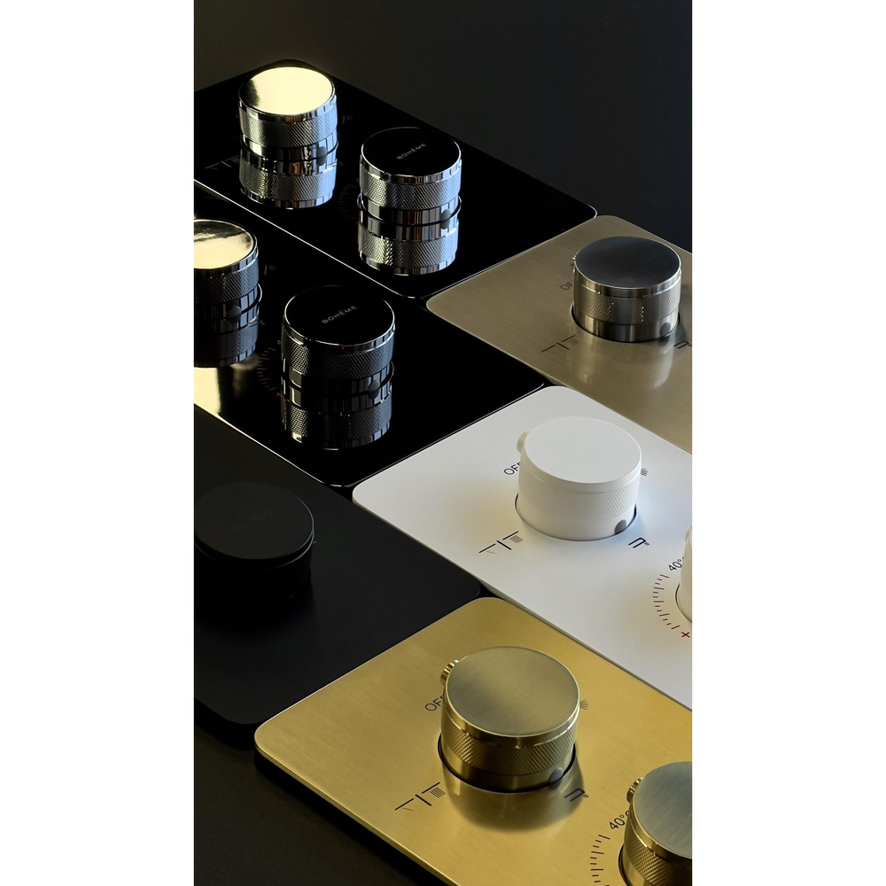 Встраиваемый смеситель для душа и ванны с термостатом двухпроходной Boheme CELL 134-2-MG MATT GOLD