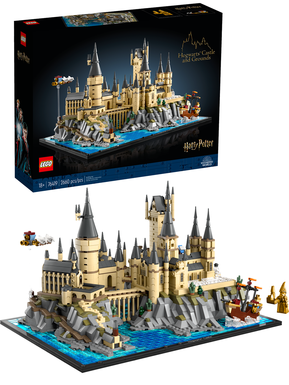 Конструктор Лего Гарри Поттер Замок и территория Хогвартс 76419 | LEGO Harry Potter Hogwarts Castle Grounds 2660 дет 18+