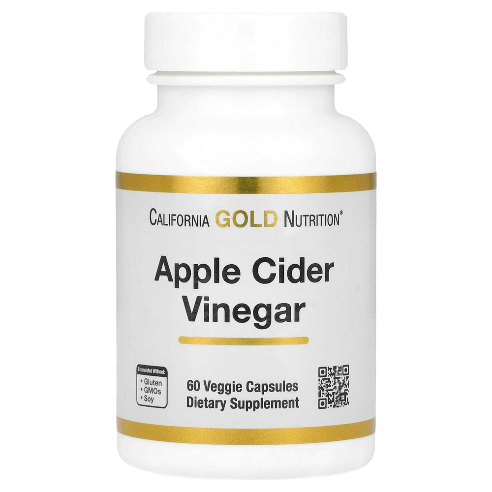 California Gold Nutrition, яблочный уксус, 60 растительных капсул