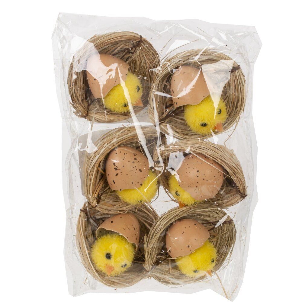 GAEM Набор из 6 изделий декоративных "Гнездо пасхальное" (6*5*4), L17 W11,5 H4 см