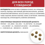 Корм для собак сухой Родные корма 16,38кг, для взрослых животных с говядиной