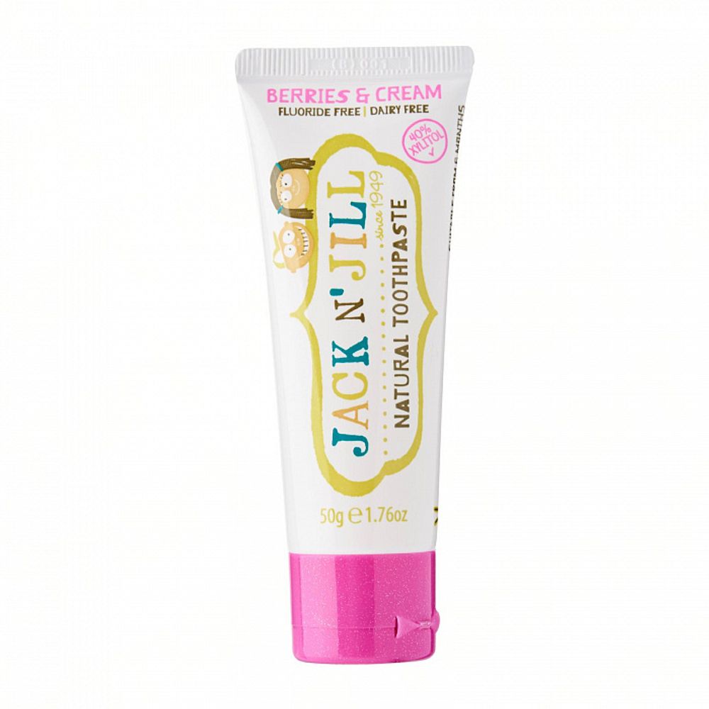 Jack N jill natural toothpaste Berries and cream 50g (натуральная органическая зубная паста ягоды и сливки).