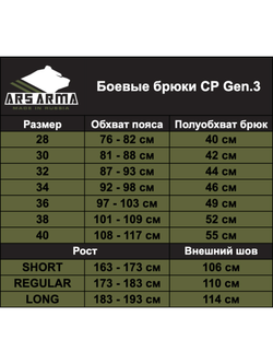Боевые брюки CP Gen.3 ARS ARMA