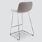 Полубарный стул Neo Soft 65 см, серый, ножки хром