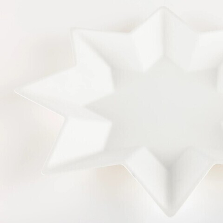 Тарелки большие "Белые звёзды" 8 шт. (ЭКО)