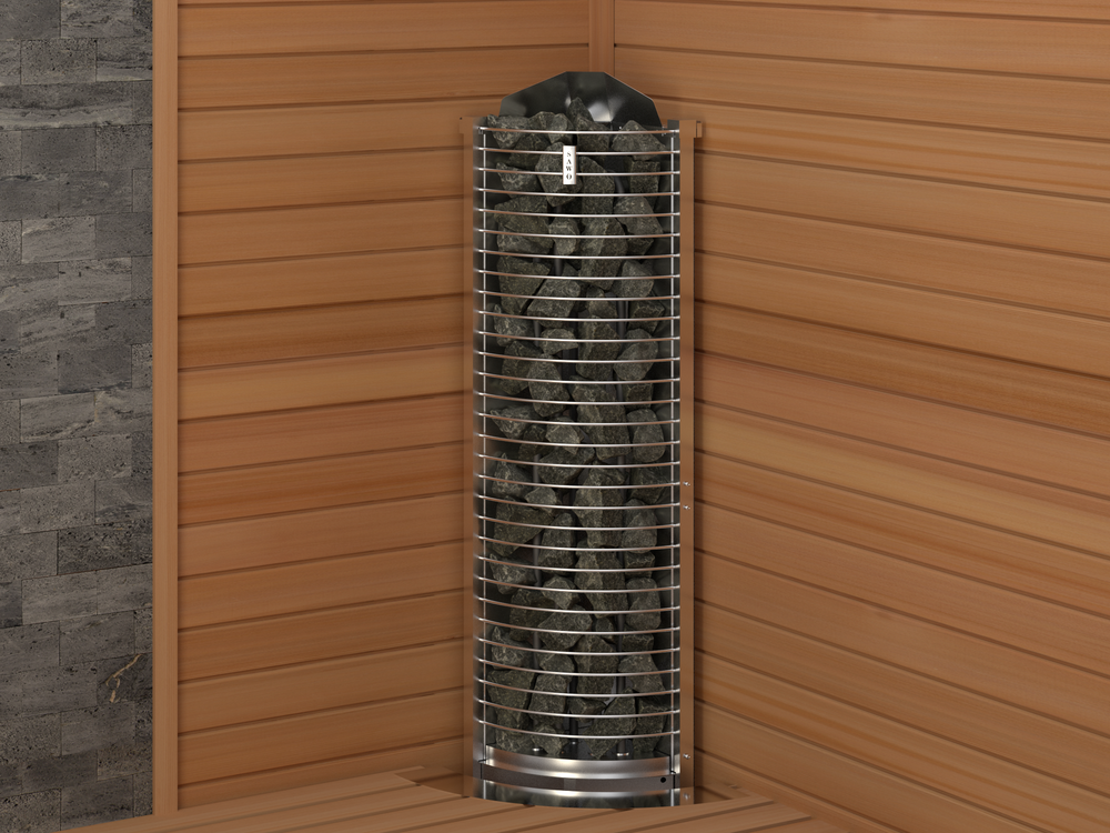 SAWO Электрическая печь TOWER TH3-45NS-CNR угловой установки, 4,5 кВт , выносной пульт (пульт и блок мощности докупаются отдельно)