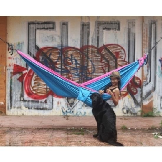 Двухместный гамак Ticket to the Moon Original Hammock Aqua/Pink