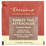 Teeccino, Травяной чай с грибами, индейка и астрагал, поджаренный клен, без кофеина, 10 чайных пакетиков, 60 г (2,12 унции)