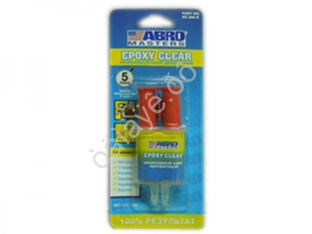 Клей эпоксидный 2-компонентный  Шприц  Прозрачный  ABRO  6мл EC-300-R 15174