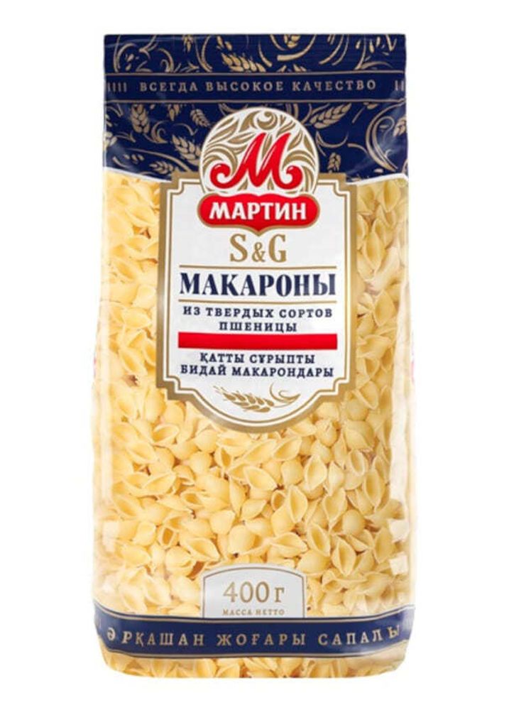 Макароны &quot;Мартин&quot; 400г. Ракушка №1 Желаевские Казахстан - купить не дорого в Москве