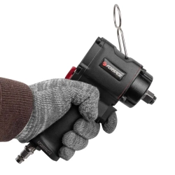 Пневмогайковерт ударный ''Compact''с реверсом и регулировкой усилия 1/2''(600Hм, 8500 об/мин,6.3bar,113 л/мин,1.45кг) Forsage F-82542