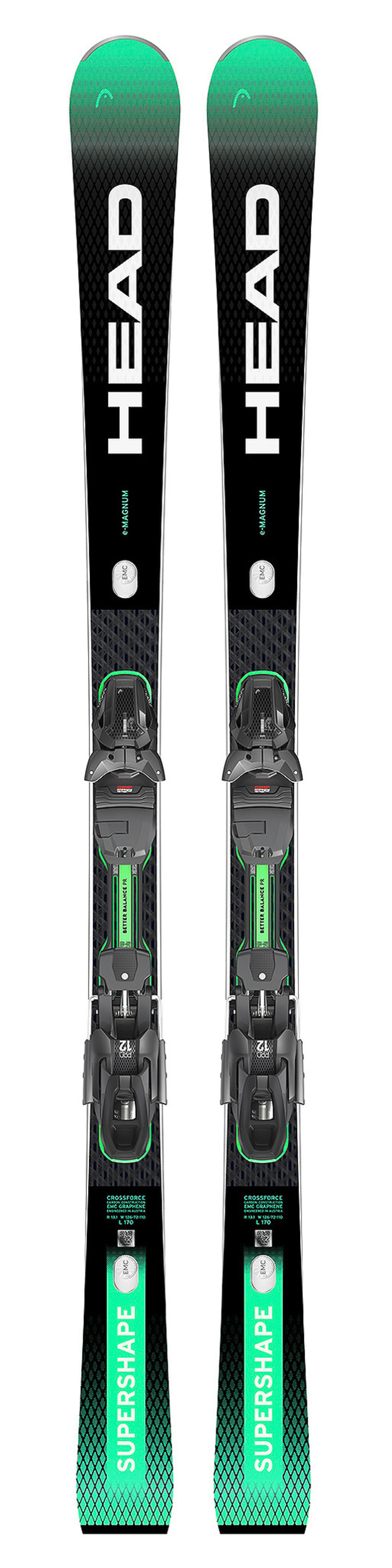 HEAD 24/25 313304 Supershape e-Magnum SW BB-PR black-green 170 см + крепления 100925 PROTECTOR PR 13 GW