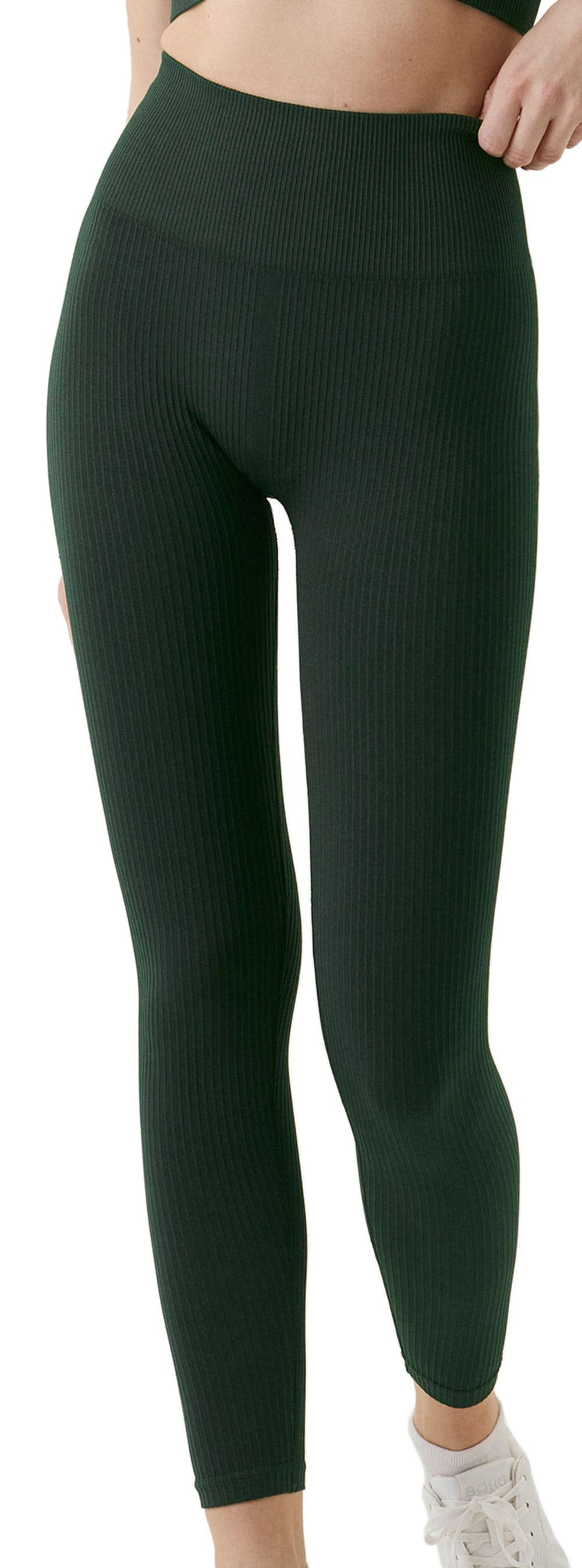 Leginsy Björn Borg Sthlm Seamless Rib Tights - зеленый