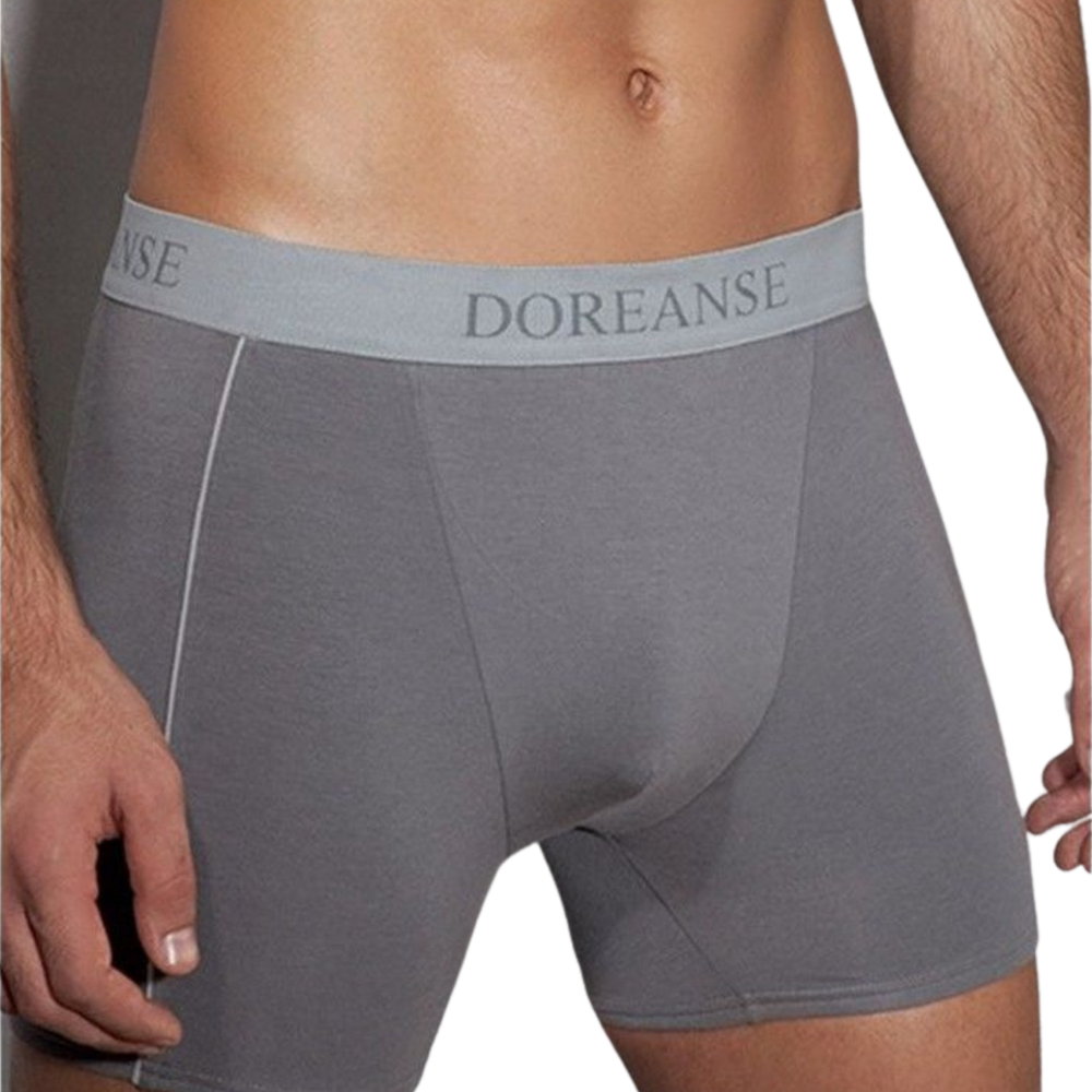 Мужские трусы боксеры plus-size серые Doreanse 1780P