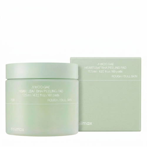 Тонизирующие пилинг-пэды с BHA-кислотой Celimax Ji Woo Gae Heartleaf BHA Peelind Pad, 60шт (125мл)