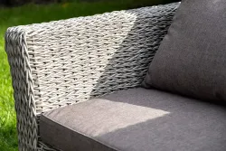 "Капучино" кресло из искусственного ротанга (гиацинт), цвет серый