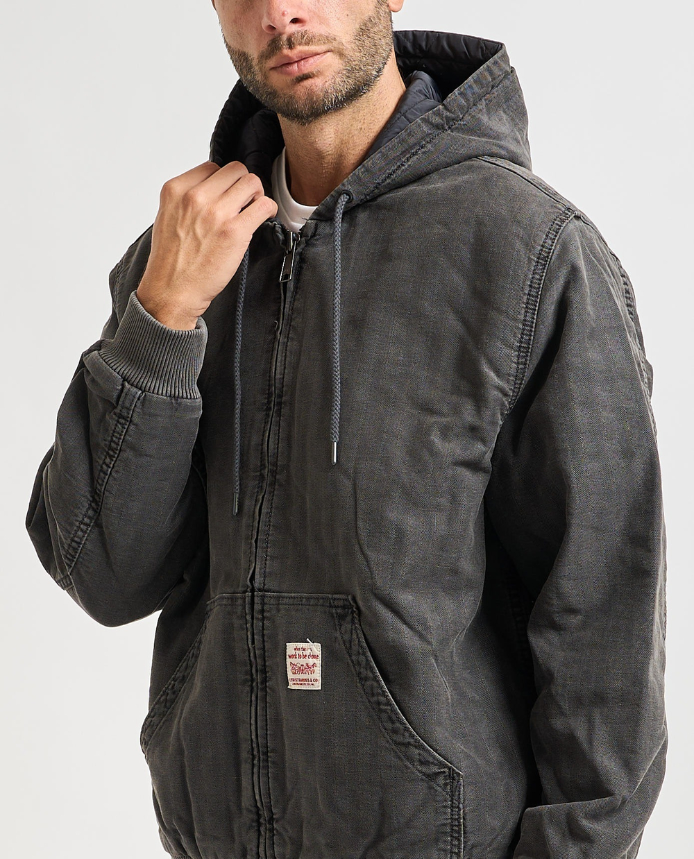 Куртка джинсовая утепленная мужская LEVI'S POTRERO DENIM HOODY DOUBLE DUTY T