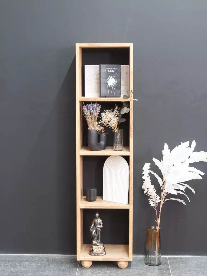 Стеллаж, 36х30х146, Эдгар, деревянный, для игрушек и книг, напольный, из дуба, Dipriz