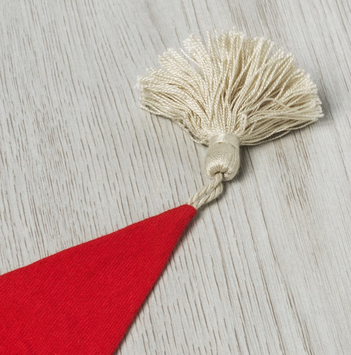 VINTERFINT Колпак Деда Мороза 28х57 см, красный, хлопок 100%