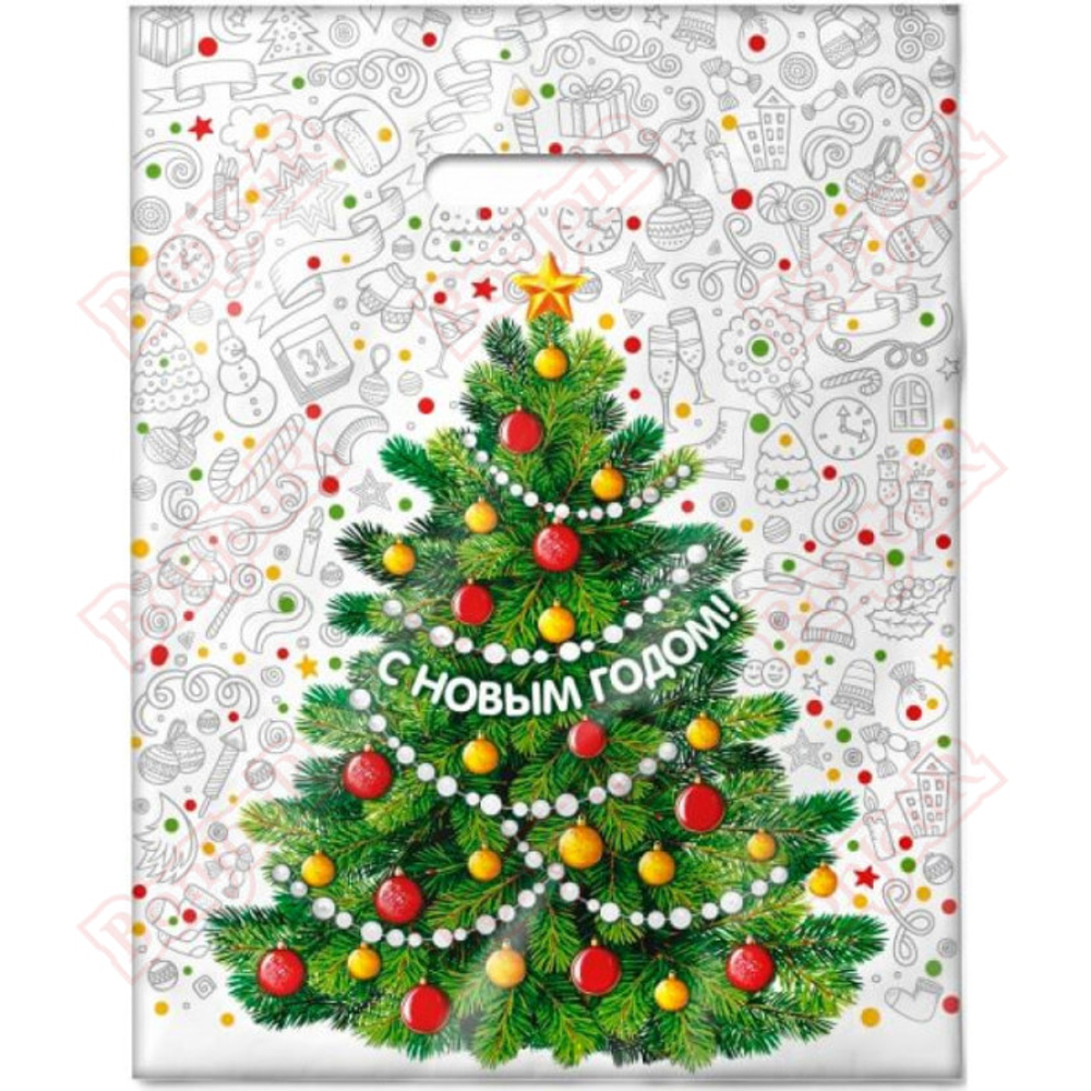 Пакет подарочный Интерпак Каникулы 31х40 см 60 мк