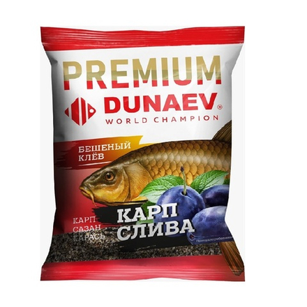 Прикормка "DUNAEV-PREMIUM" 1кг Карп-Сазан Слива