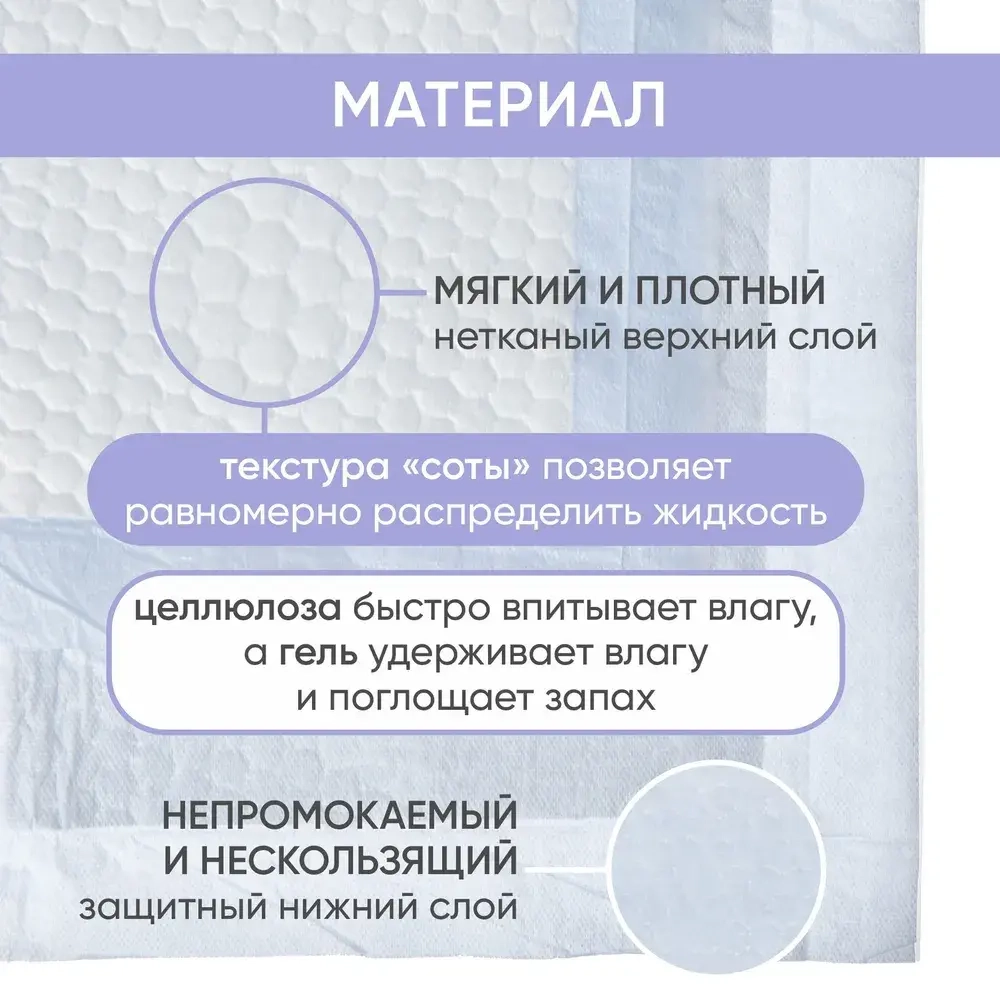 Простынь впитывающая, 80х90см Beside, №10
