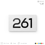Номер на дверь 261, табличка на дверь для офиса, квартиры, кабинета, аудитории, склада, белая 120х70 мм, Айдентика Технолоджи