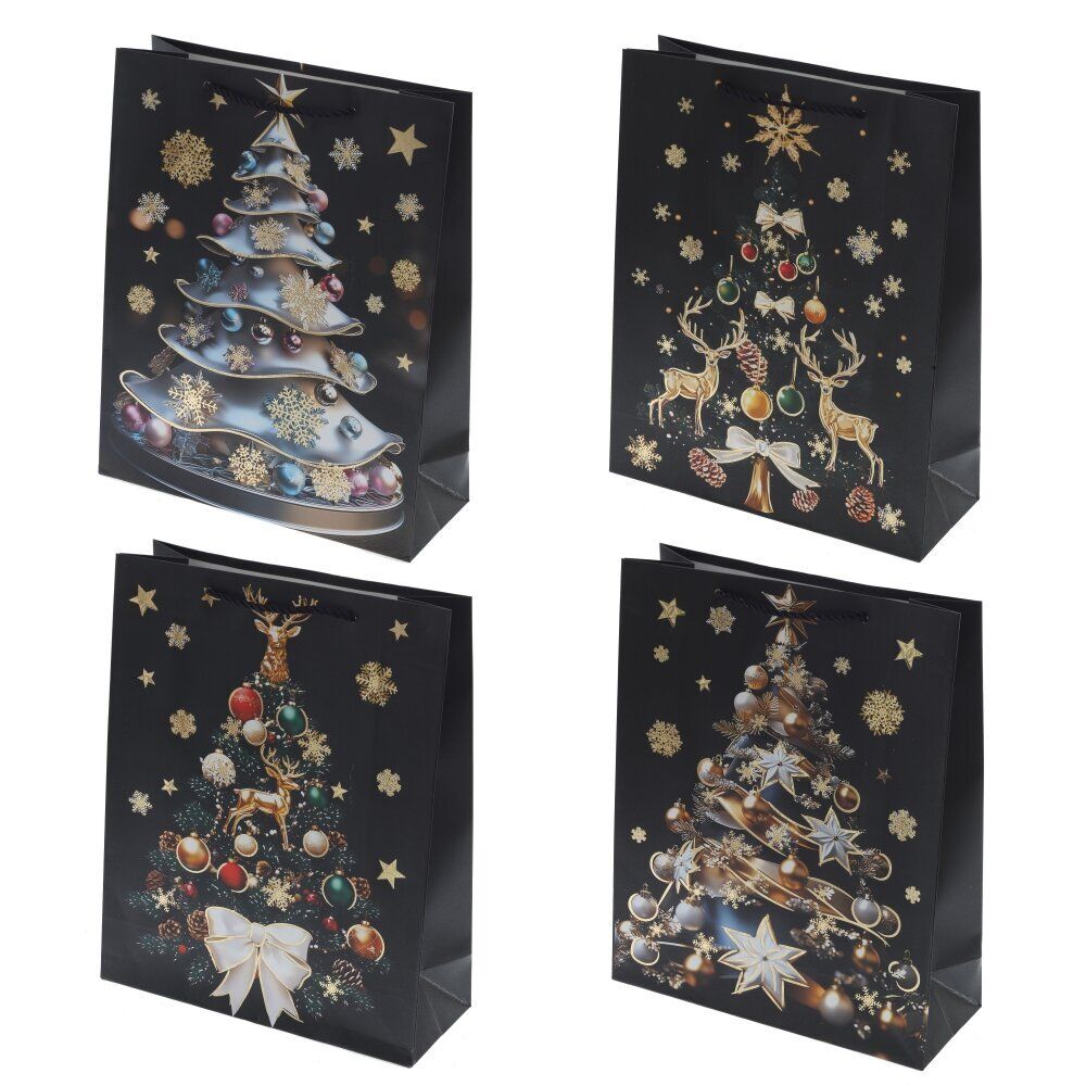 GAEM Пакет подарочный (бумага 210г/м2, блок 12шт), L31 W12 H40 см, 4в.