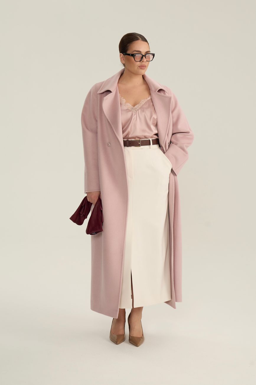 Юбка макси со шлицей, молочный