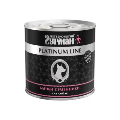 Четвероногий гурман кон.д/собак платинум бычьи семенники в желе 240гр