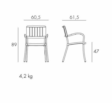 Кресло пластиковое, Nardi Musa, кофе