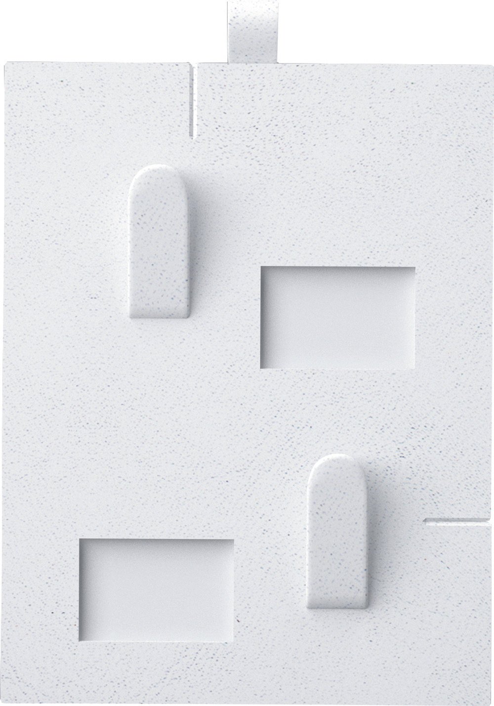 Вкладыш 06/горизонтальный/для 2 колец/2 вертикальных язычка/2 окошка для бирки/петелька