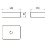 Раковина Point Меркурий 50 PN43832GM прямоугольная, графит