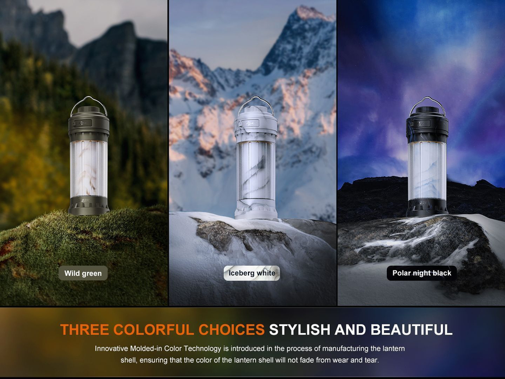 Фонарь Fenix CL22R черный (Type-C) для кемпинга, туризма, как универсальный, свет вокруг, цветная по