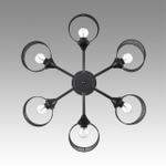 8238/6C COUNTY LN25 258 черный металл Люстра потолочная Е27 6*60W 220V TIDINA